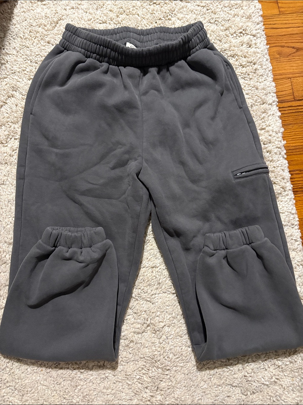 Women's Charcoal Gray Fleece Jogger Pants